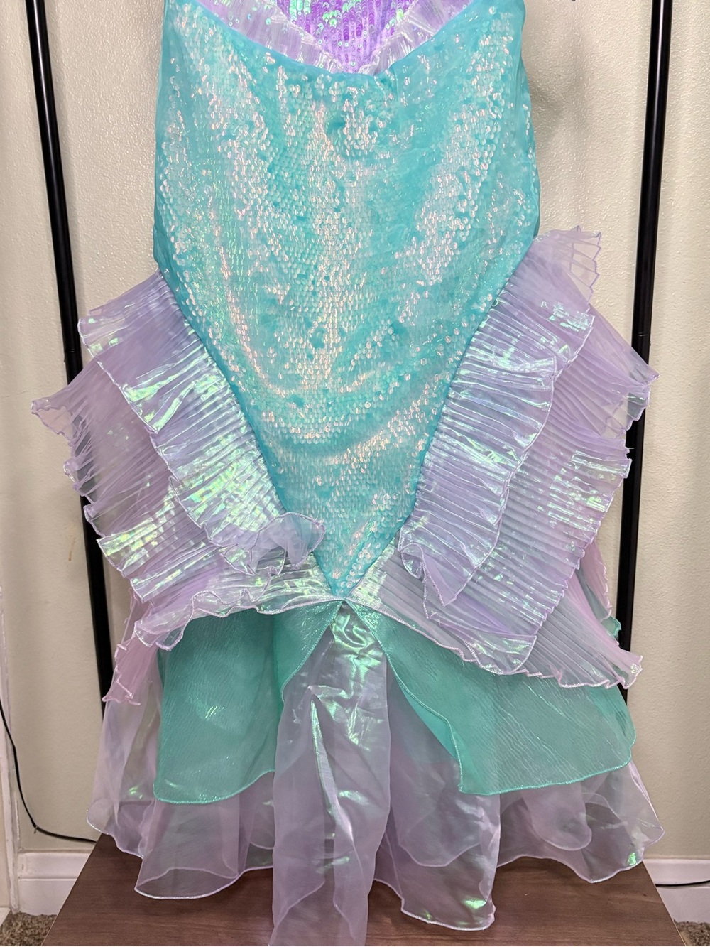 Disney Mermaid Costume Dress Aqua Purple Lavender Girls Size 10 NWT - Picture 5 of 10